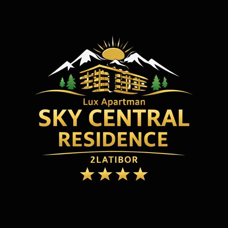 a logo for a ski central residence with a mountain at Lux apartment Sky Central Residence Zlatibor in Zlatibor