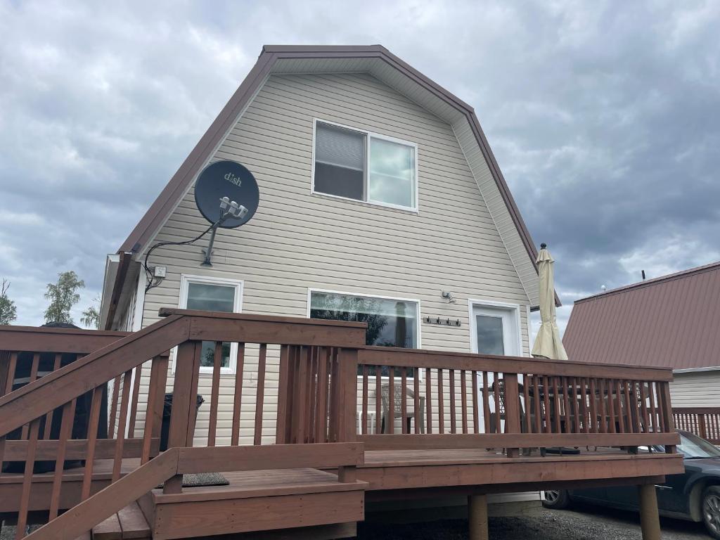 En balkon eller terrasse på Peaceful Acres Cabin 5 - Moose Haven