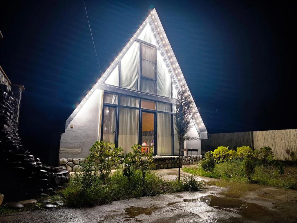 Bygningen som feriehuset ligger i