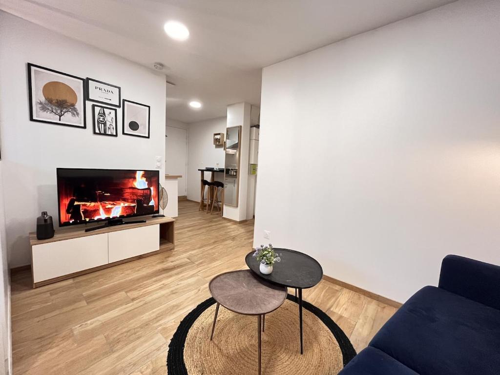 Køkken eller tekøkken på Paris 24 - Studio calme, cosy proche centre Reims