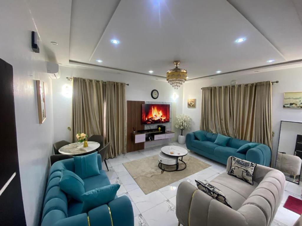 Posezení v ubytování Calia's Résidence