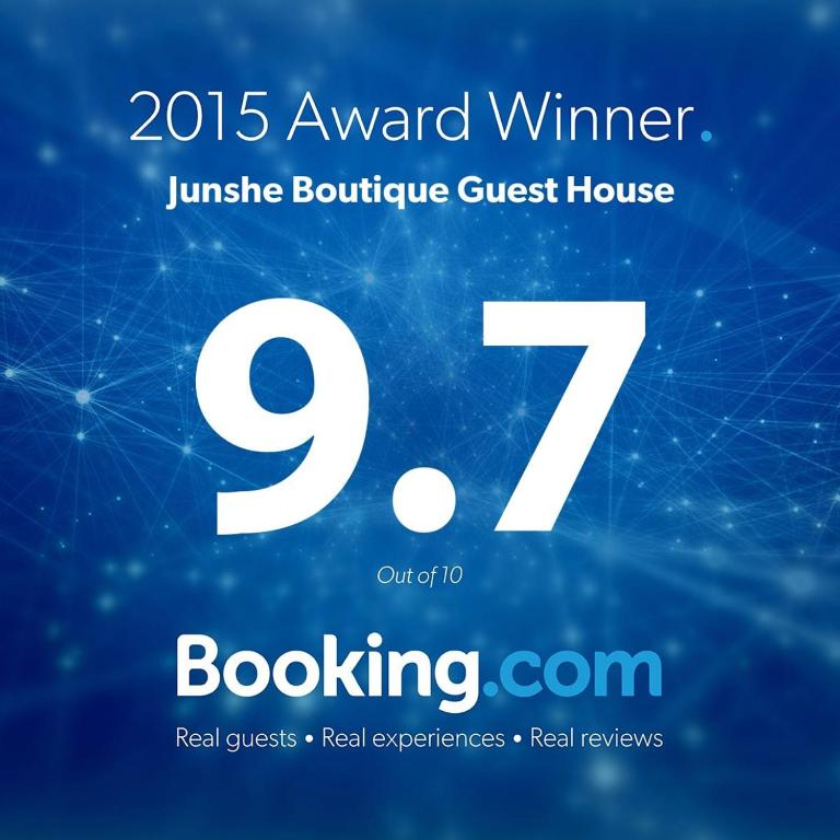 Certifikát, hodnocení, plakát nebo jiný dokument vystavený v ubytování Junshe Boutique Guest House-Complementary pick up servie for a 3-night stay in a deluxe room