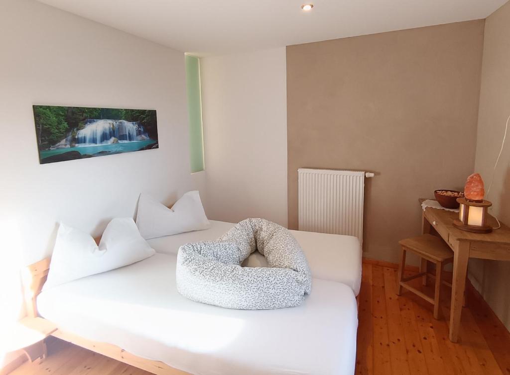 Postel nebo postele na pokoji v ubytování Apartment Panorama Val di Non