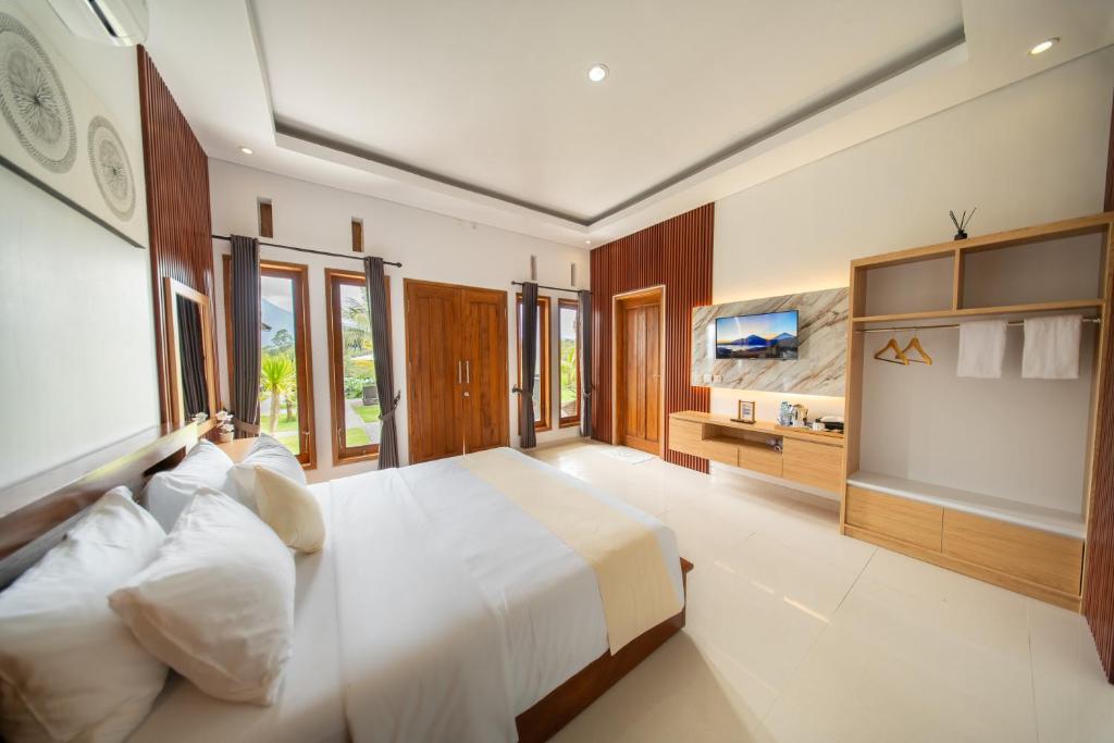 Batur Volcano Guest House & Villa - Jardín Vista A La Montaña Cerca De La Piscina