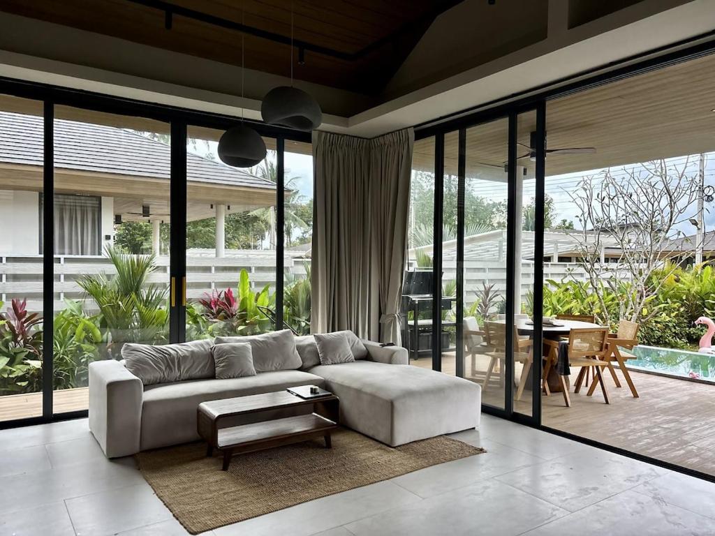 Et opholdsområde på Tropical villa