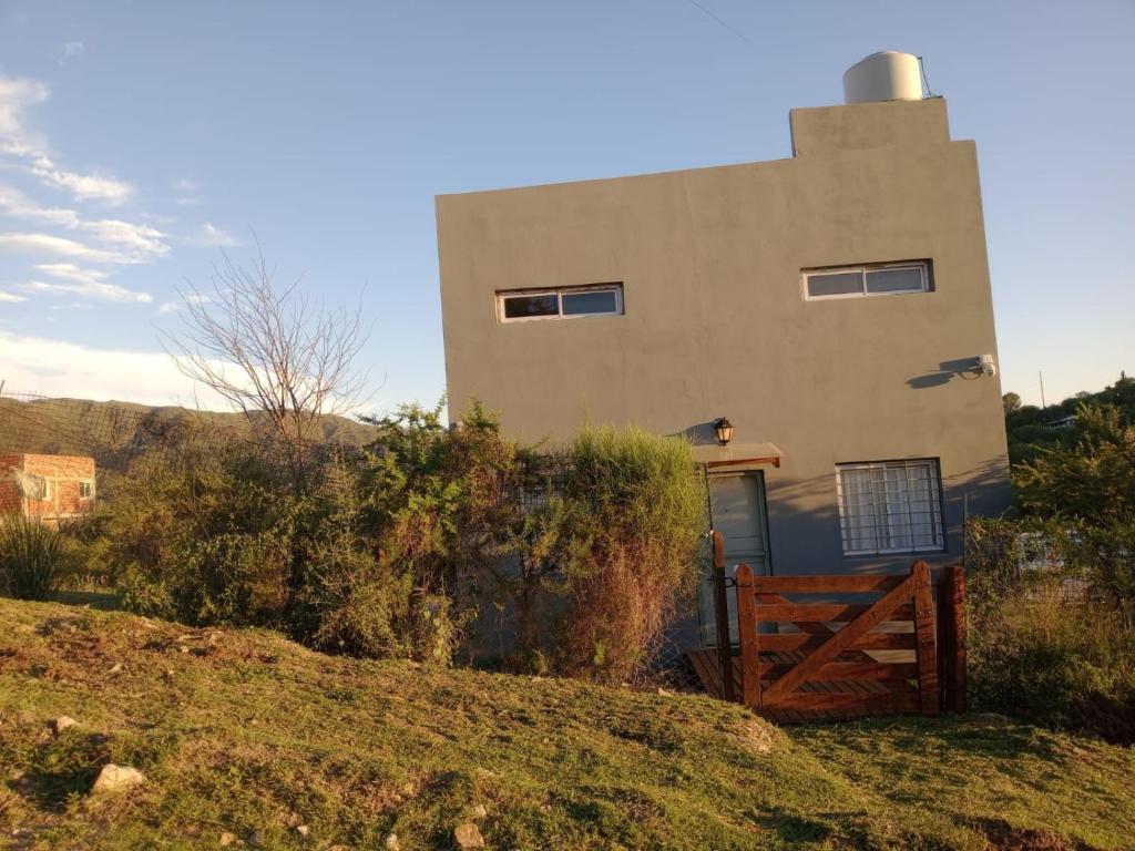 Bygningen som feriehuset ligger i