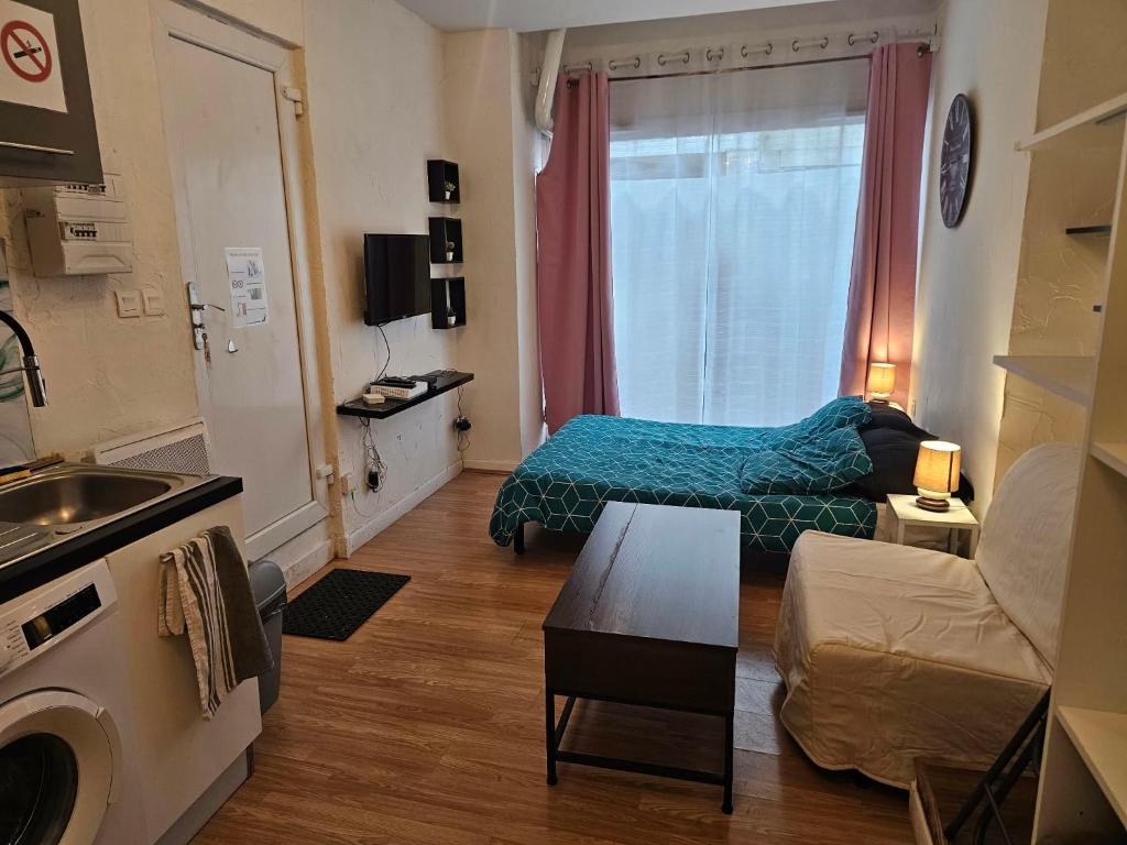 Η κουζίνα ή μικρή κουζίνα στο Studio plein centre