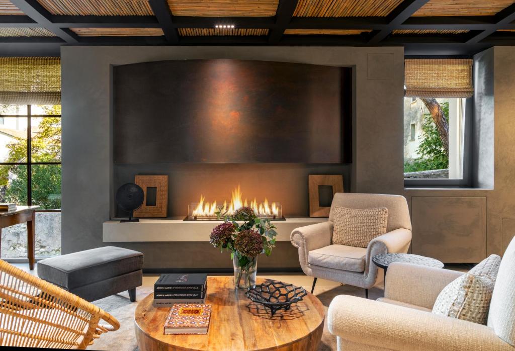 Χώρος καθιστικού στο Il Mansio Vegan Hotel and Restaurant