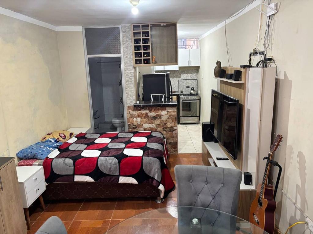 Køkken eller tekøkken på Chiclayo Living Tu Apartamento Ideal en el Centro