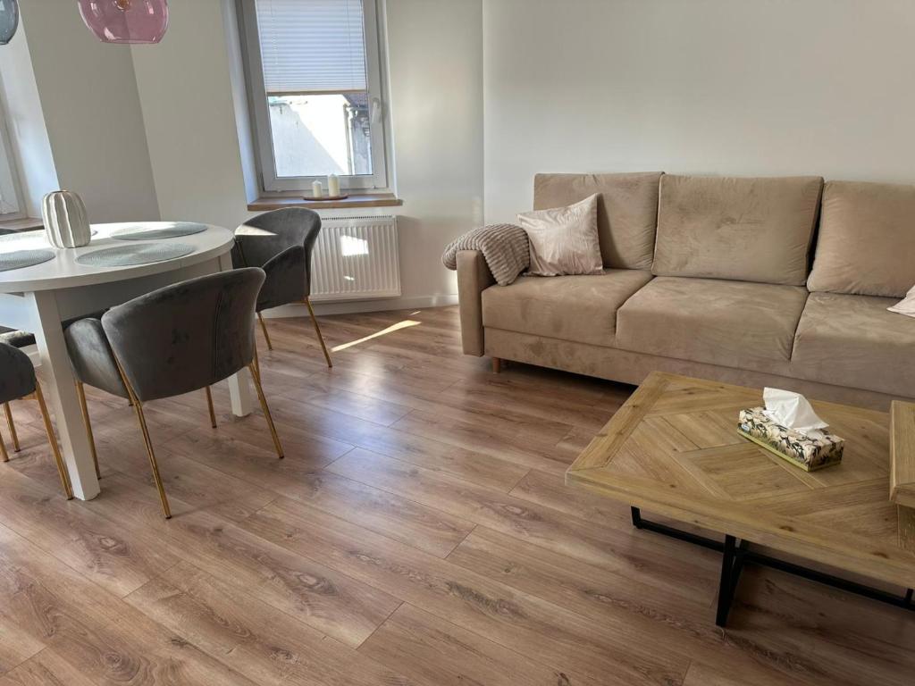 Et opholdsområde på Apartament przyjazny pod Dzikowcem