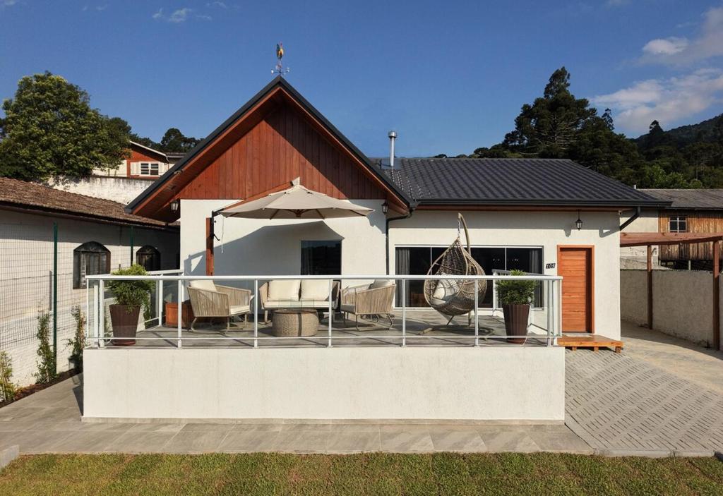 Bygningen som feriehuset ligger i