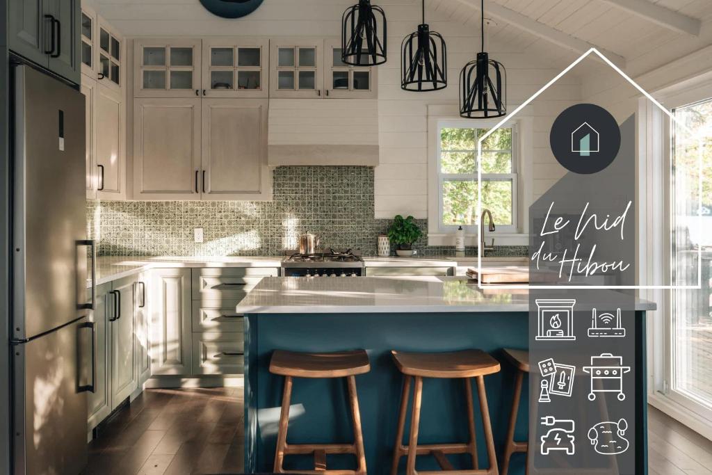 Køkken eller tekøkken på The Owl's Nest - Lakeside peacefulness ski & hiking