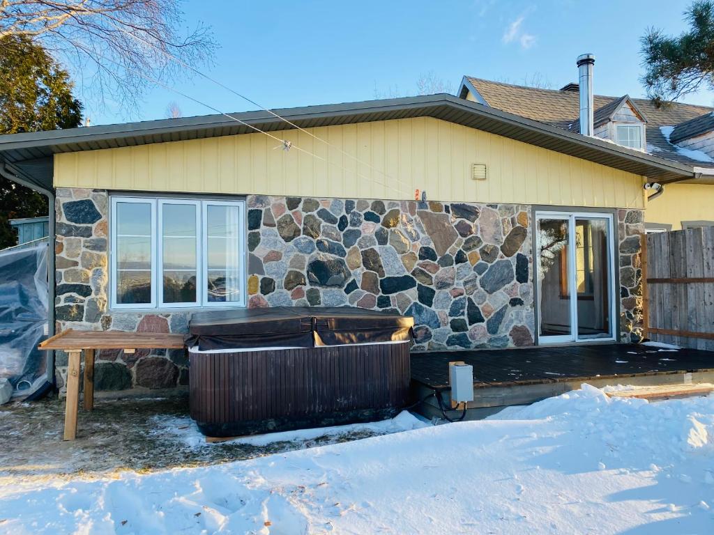 Bygningen som feriehuset ligger i