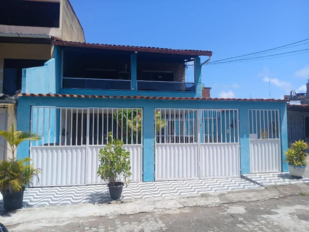 Bygningen som feriehuset ligger i