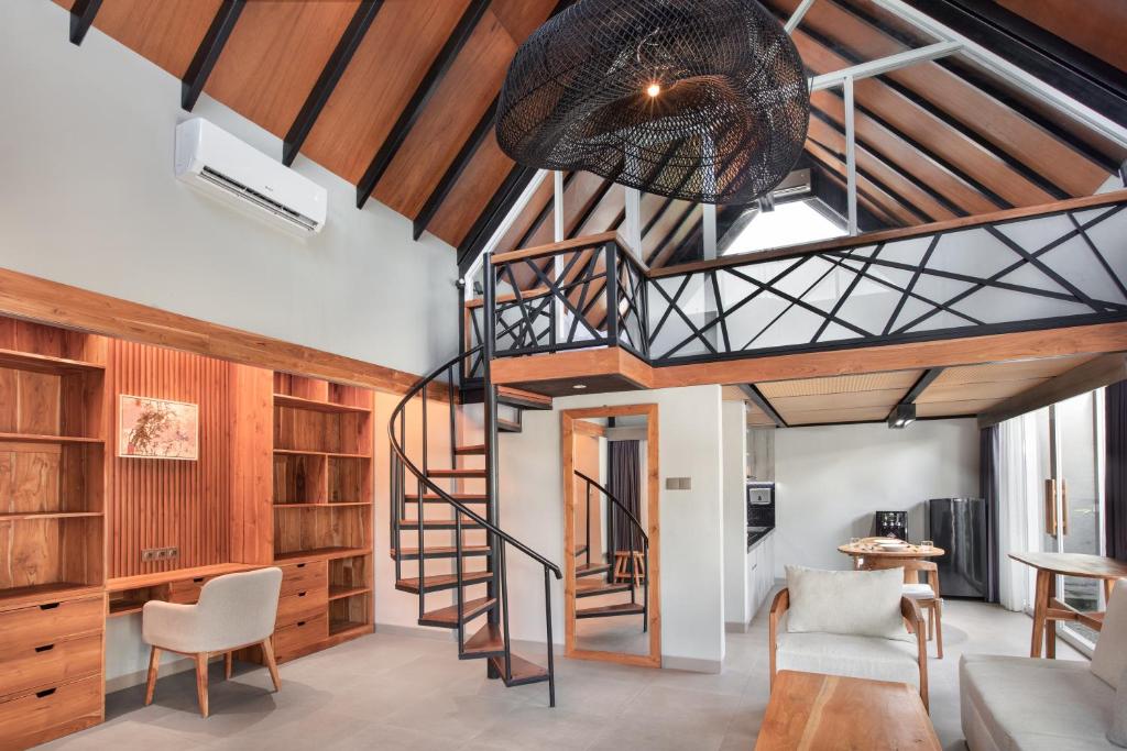 Χώρος καθιστικού στο Villa Puri Gong 2, Private Pool Villa close to the beach in Bukit area