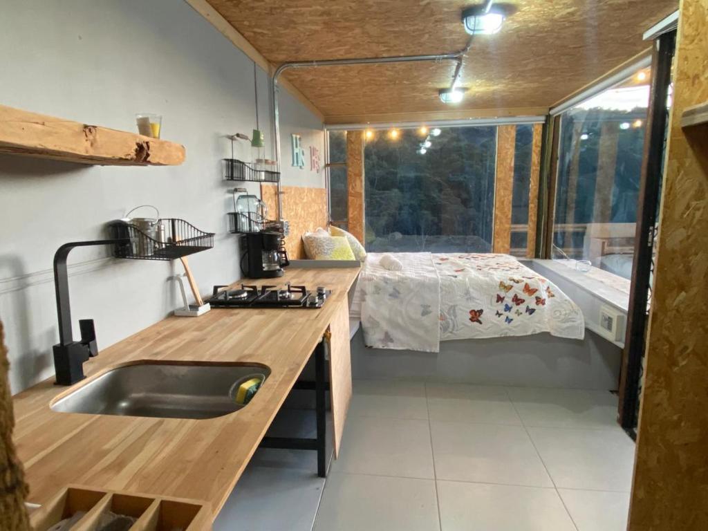 Nhà bếp/bếp nhỏ tại Nakawe Guatape