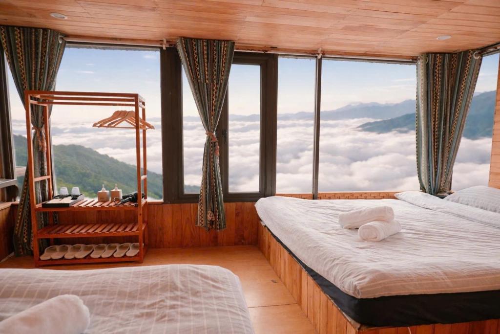 Giường trong phòng chung tại Dê Homestay & Restaurant Tà Xùa