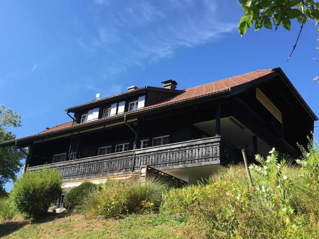 una casa grande en la cima de una colina en Landhausvilla Strittberg 7 en Höchenschwand