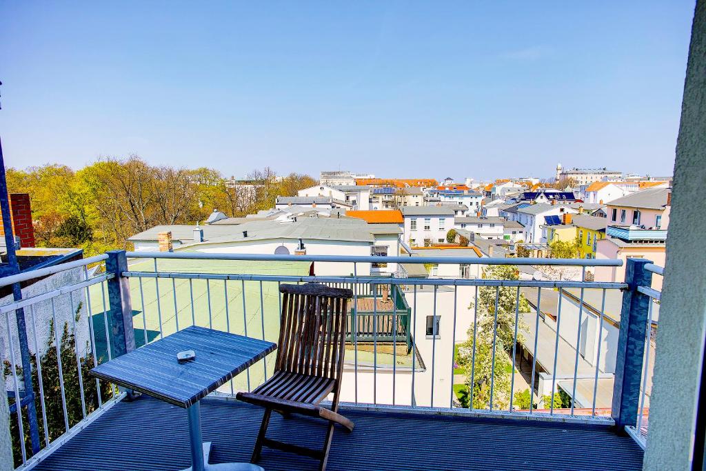Balkón nebo terasa v ubytování Eicher Ferienwohnungen Warnemünde