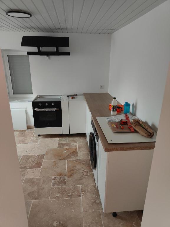 Kuchyň nebo kuchyňský kout v ubytování Le loudunais