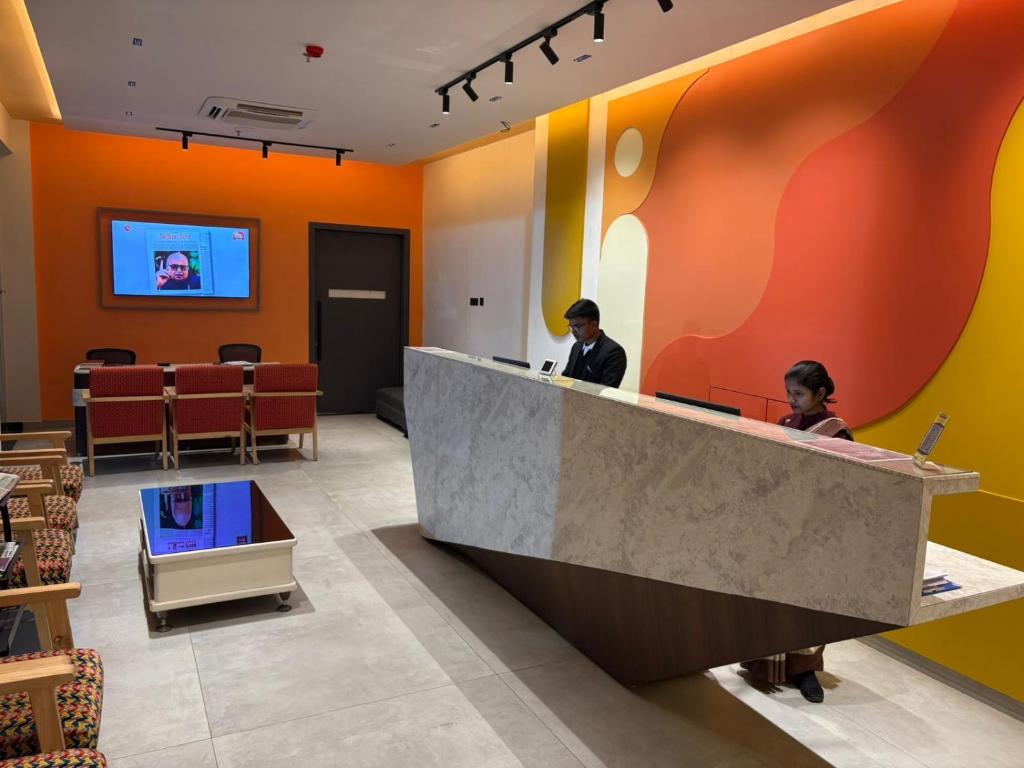 Μια τηλεόραση ή/και κέντρο ψυχαγωγίας στο The Citi Residenci Hotel, Bidhannagar