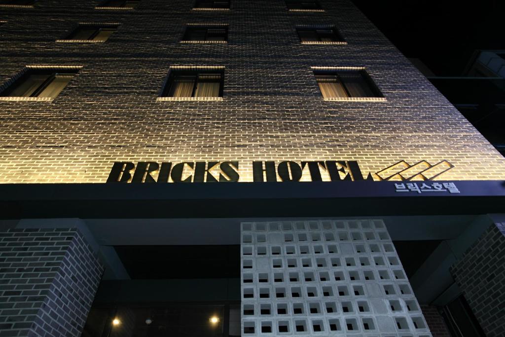 a building with a sign that reads ricks hotel at Bricks Hotel in Seoul