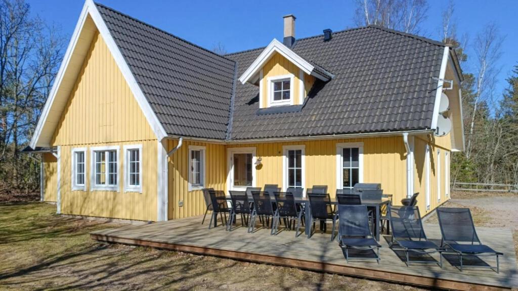 Bygningen som feriehuset ligger i