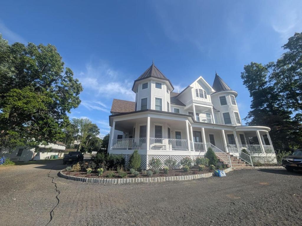 Bygningen som feriehuset ligger i