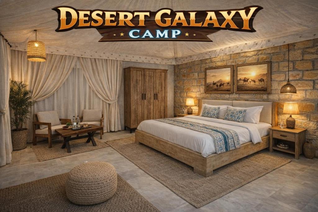 Postel nebo postele na pokoji v ubytování desert Galaxy Camp Jaisalmer