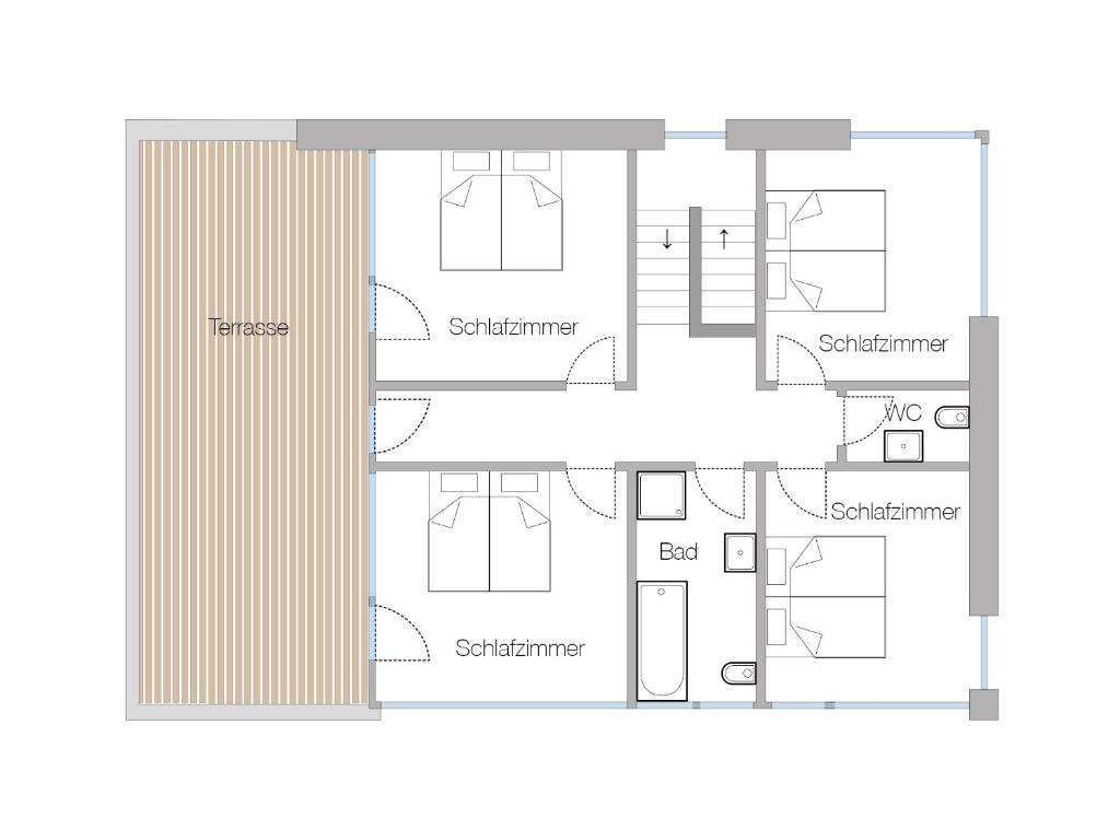 Půdorys ubytování Hus 128