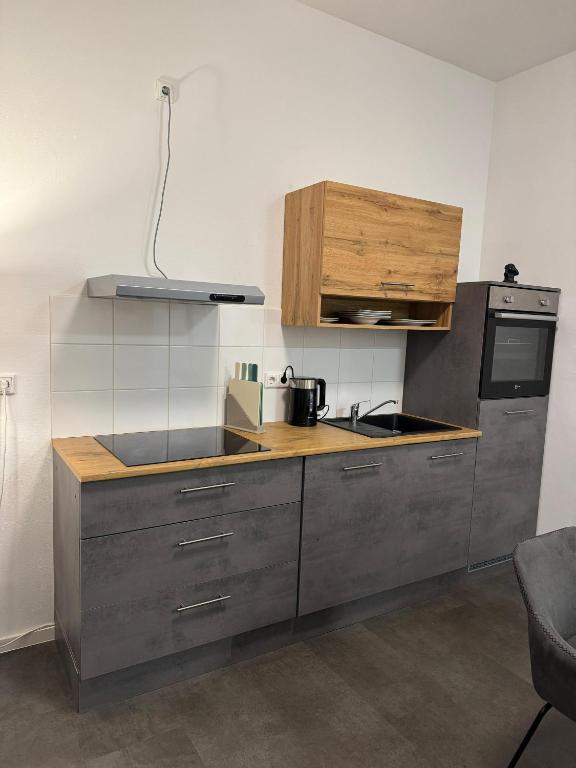 Η κουζίνα ή μικρή κουζίνα στο Ferienwohnungen am Markt