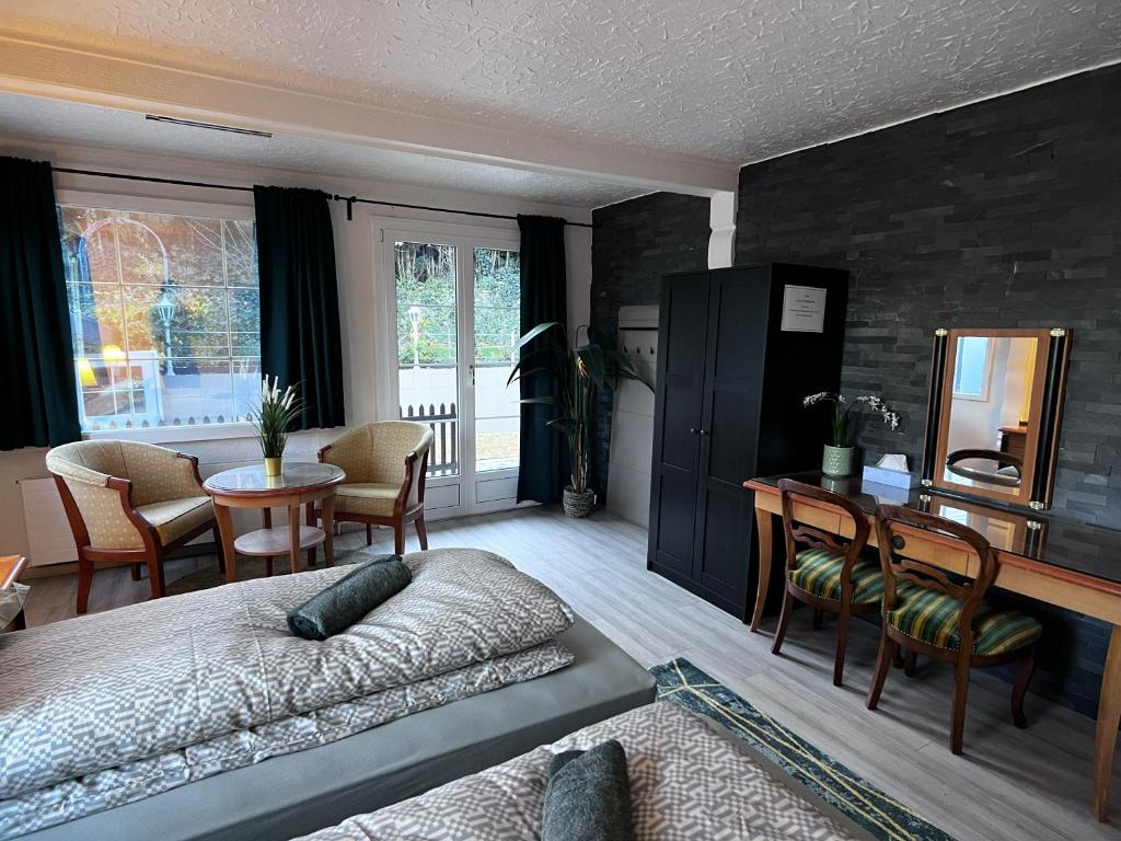 Χώρος καθιστικού στο Apartment Thun - Lake view