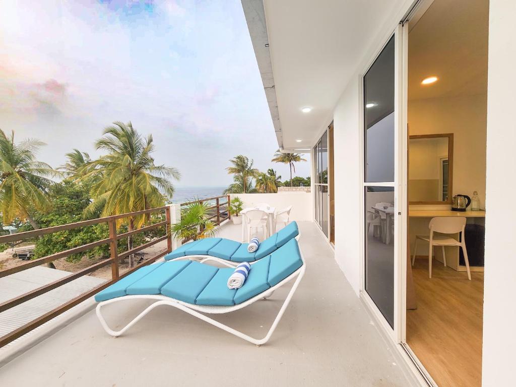 Balkón nebo terasa v ubytování Raalhu Fonu Maldives