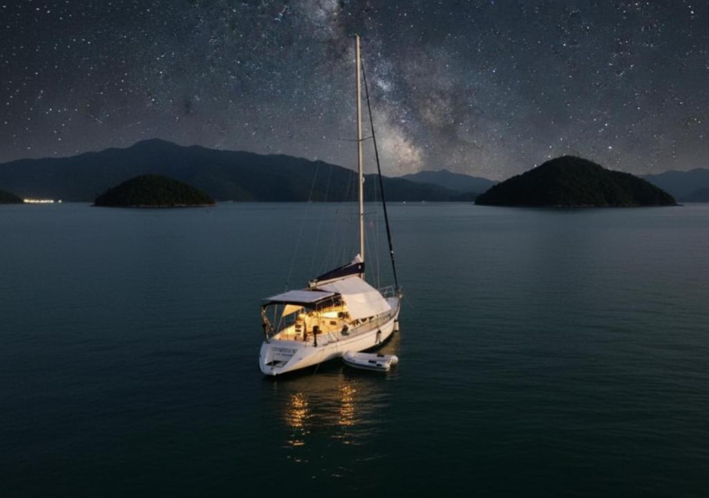 Phong cảnh thiên nhiên gần thuyền