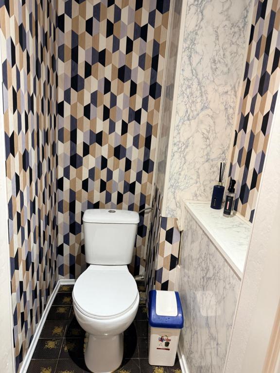 Et badeværelse på Parko apartamentai Kretinga