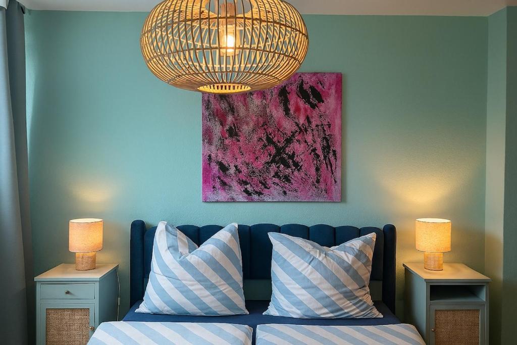 Postel nebo postele na pokoji v ubytování Business-Refugium für Teams 3 Design-Apartments