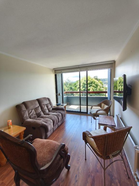 Posezení v ubytování Espectacular departamento en Costanera de Villarrica