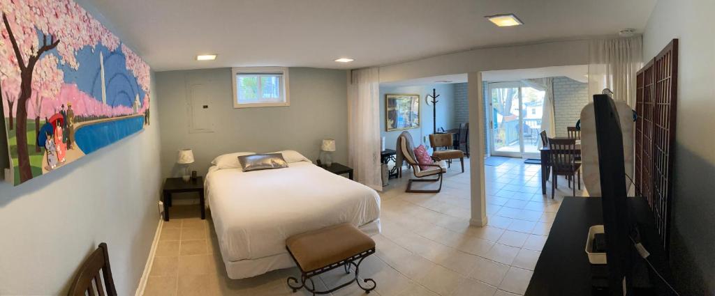 Et tv og/eller underholdning på Light bright bsmt apt near DC in Falls Church