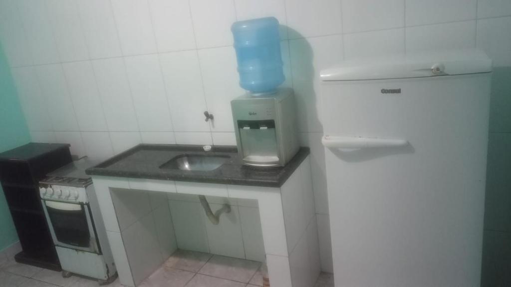 Køkken eller tekøkken på espaço de festa do Filipe