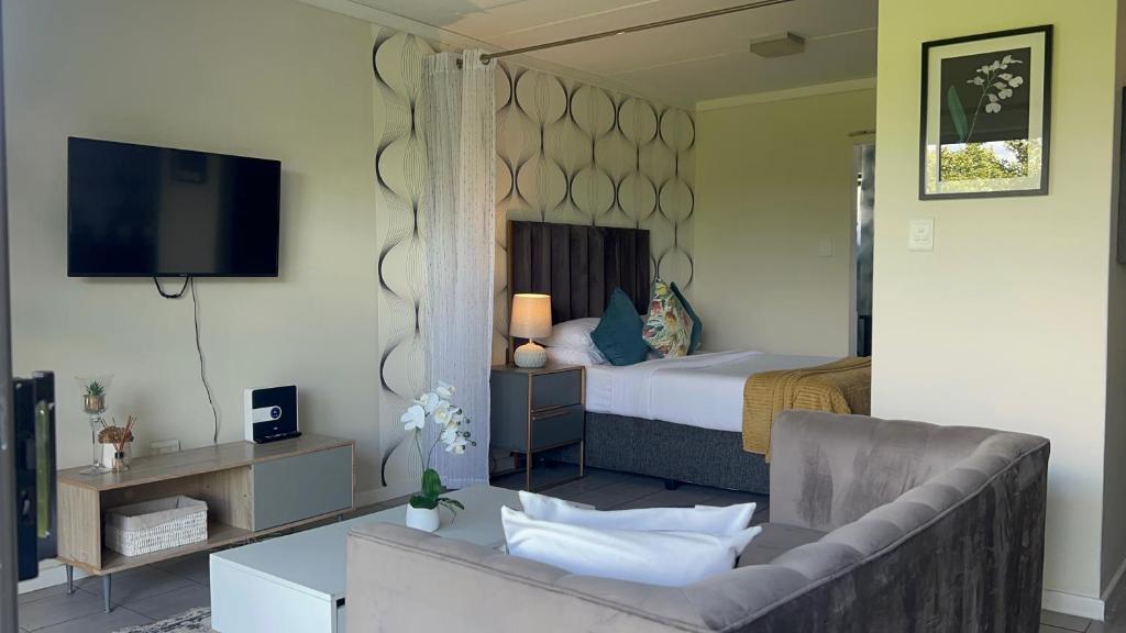 Postel nebo postele na pokoji v ubytování MANDITAZ STUDIO