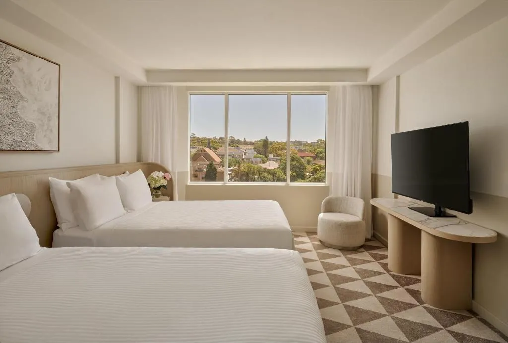 Classic Room with Two Double Beds and View