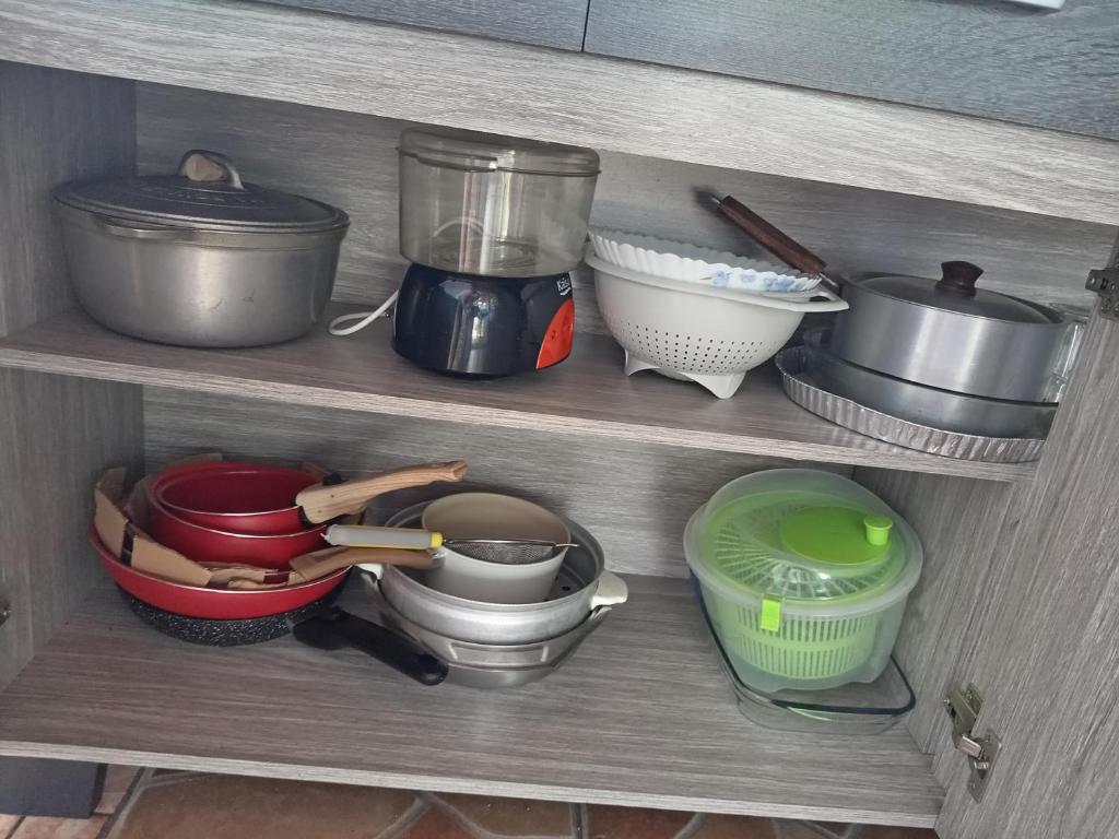 Kuchyň nebo kuchyňský kout v ubytování Appartement Le Papangue