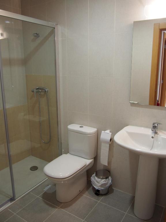 Koupelna v ubytování Albergue Segunda Etapa