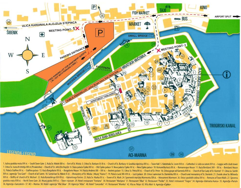 Plán poschodí v ubytovaní Apartment Fabijanko OldTown