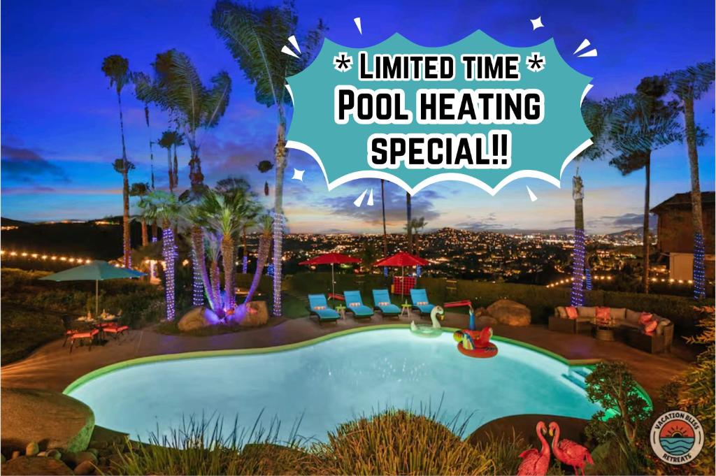 Bazén v ubytování Sprawling Hilltop Retreat- Pool, Views, Sleeps 30! nebo v jeho okolí