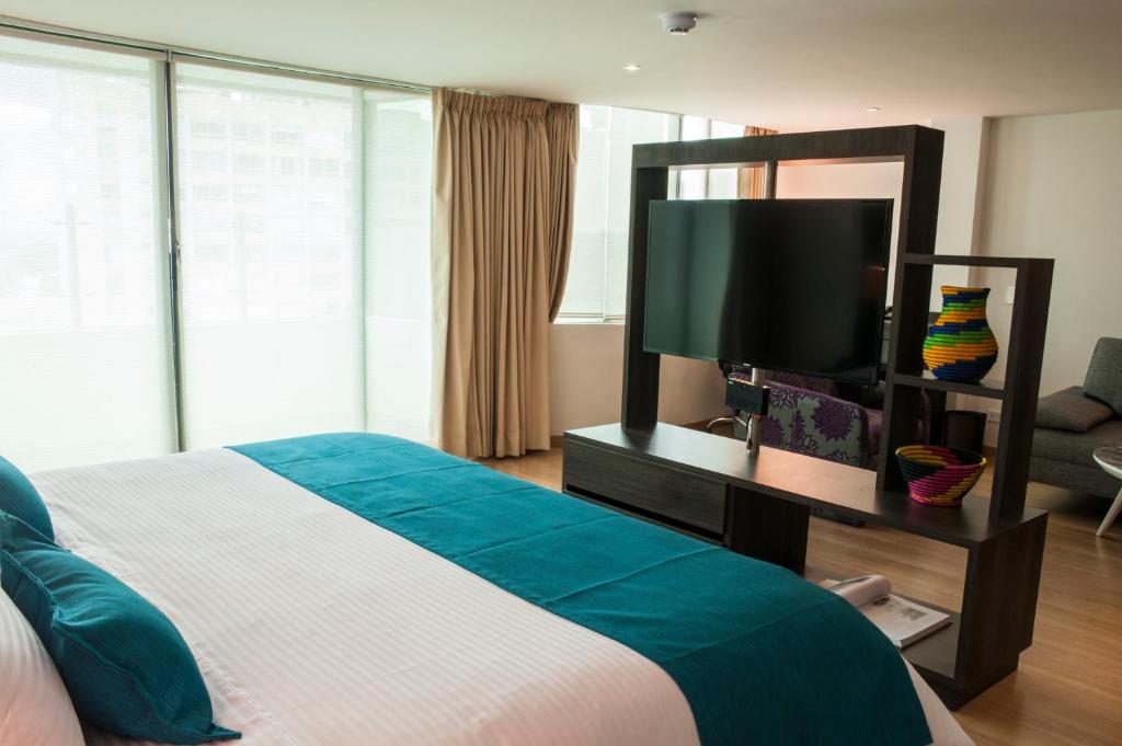 TV a/nebo společenská místnost v ubytování Hotel Grand Park