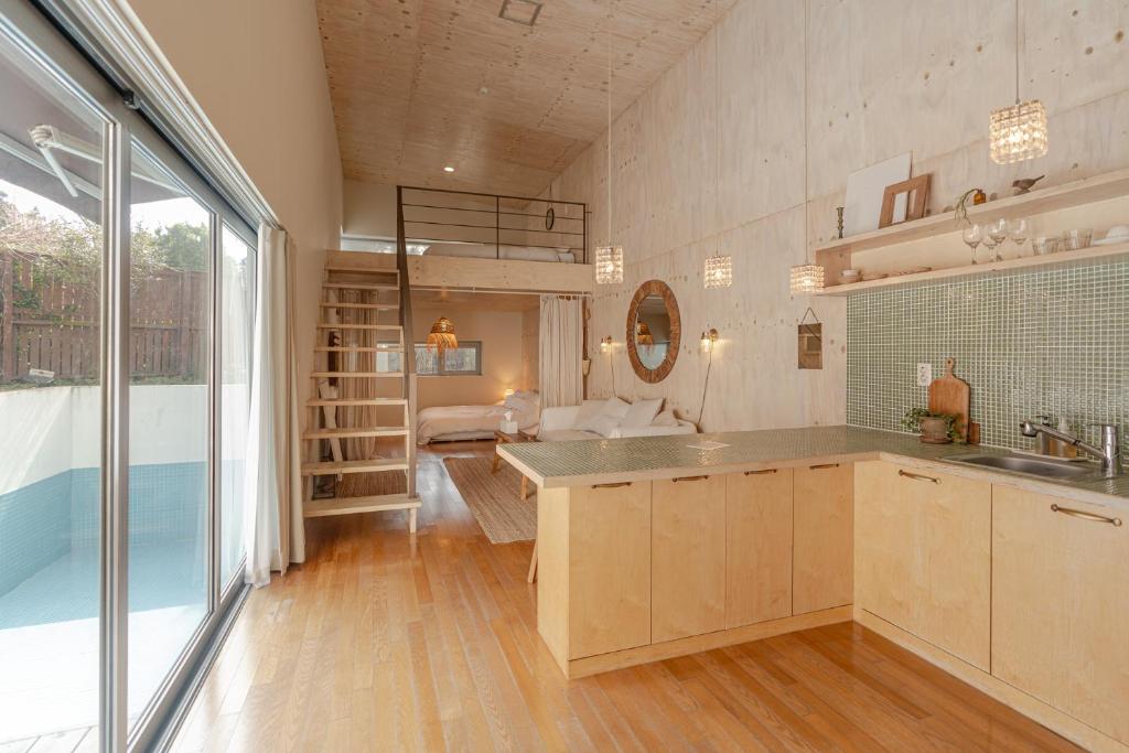 Køkken eller tekøkken på 제주 무이펜션