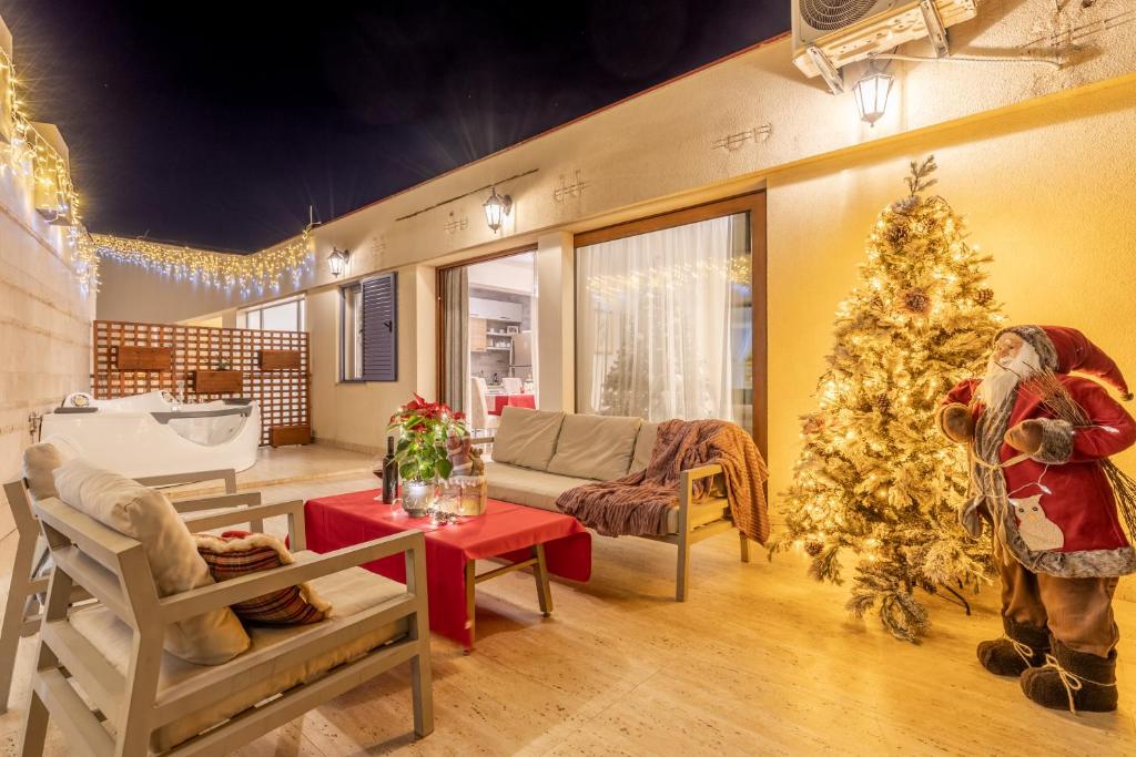 Χώρος καθιστικού στο Apart hotel M S KATUNJANIN