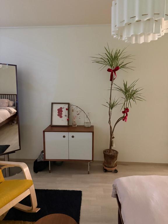 Postel nebo postele na pokoji v ubytování 스테이 포제트