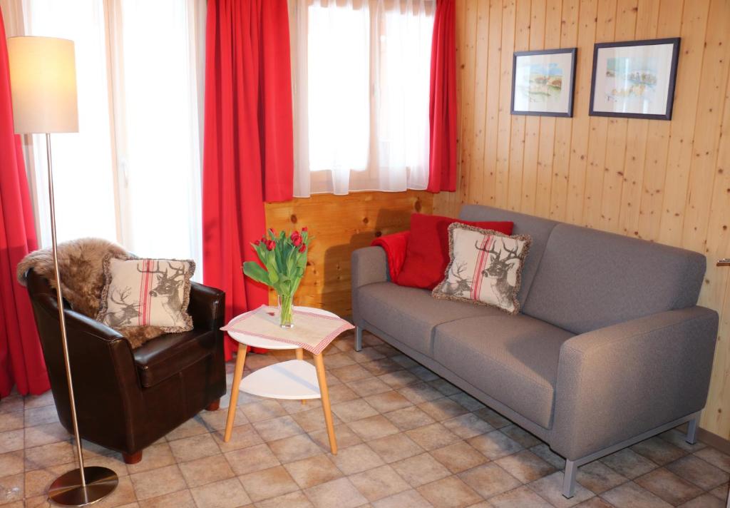 Posezení v ubytování Haus Bel-Air